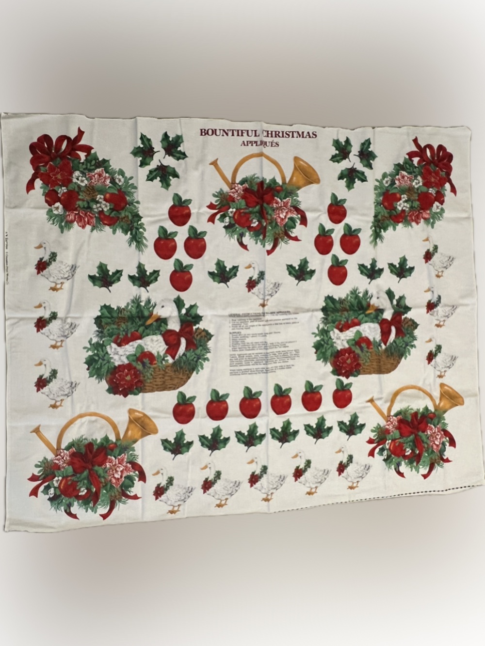 🔴Vintage New Bountiful Christmas Appliqués Floral Holiday Craft Wearable Art